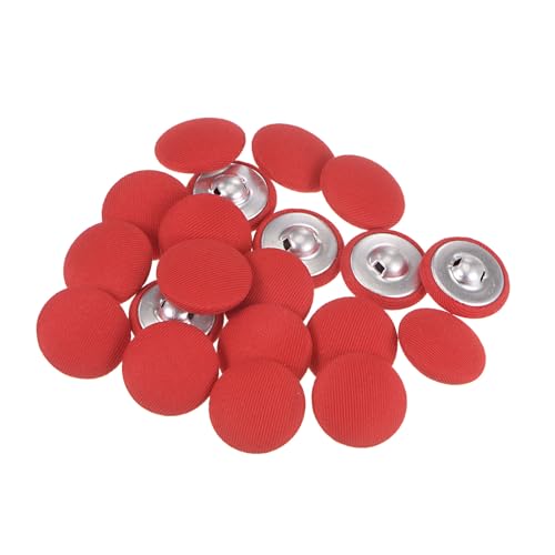 QUARKZMAN 20 Stück Knöpfe mit Stoffüberzug 21mm Runder Metallschaft Ösen Stoffknöpfe mit Stoff bezogen Nähknöpfe Vintage Ösenknöpfe für Anzüge Kleider Blusen Bastel DIY, Rot QUARKZMAN 20 Stück Knöpfe mit Stoffüberzug 21mm Runder Metallschaft Ösen Stoffknöpfe mit Stoff bezogen Nähknöpfe Vintage Ösenknöpfe für Anzüge Kleider Blusen Bastel DIY, Rot von QUARKZMAN