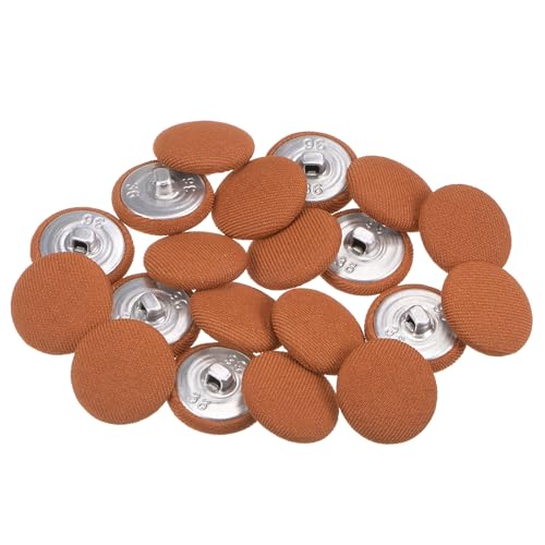 QUARKZMAN 20 Stück Knöpfe mit Stoffüberzug 23mm Runder Metallschaft Ösen Stoffknöpfe mit Stoff bezogen Nähknöpfe Vintage Ösenknöpfe für Anzüge Kleider Blusen Bastel DIY, Legierungsorange QUARKZMAN 20 Stück Knöpfe mit Stoffüberzug 23mm Runder Metallschaft Ösen Stoffknöpfe mit Stoff bezogen Nähknöpfe Vintage Ösenknöpfe für Anzüge Kleider Blusen Bastel DIY, Legierungsorange von QUARKZMAN