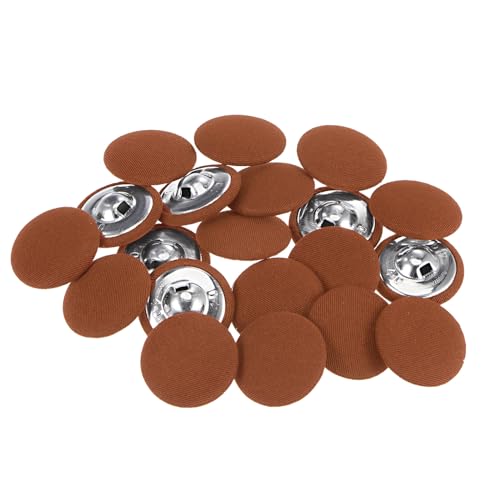 QUARKZMAN 20 Stück Knöpfe mit Stoffüberzug 25mm Runder Metallschaft Ösen Stoffknöpfe mit Stoff bezogen Nähknöpfe Vintage Ösenknöpfe für Anzüge Kleider Blusen Bastel DIY, Karamellfarbe QUARKZMAN 20 Stück Knöpfe mit Stoffüberzug 25mm Runder Metallschaft Ösen Stoffknöpfe mit Stoff bezogen Nähknöpfe Vintage Ösenknöpfe für Anzüge Kleider Blusen Bastel DIY, Karamellfarbe von QUARKZMAN