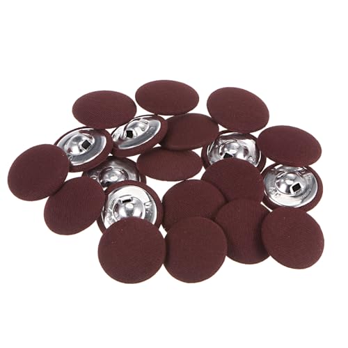 QUARKZMAN 20 Stück Knöpfe mit Stoffüberzug 25mm Runder Metallschaft Ösen Stoffknöpfe mit Stoff bezogen Nähknöpfe Vintage Ösenknöpfe für Anzüge Kleider Blusen Bastel DIY, Rotwein QUARKZMAN 20 Stück Knöpfe mit Stoffüberzug 25mm Runder Metallschaft Ösen Stoffknöpfe mit Stoff bezogen Nähknöpfe Vintage Ösenknöpfe für Anzüge Kleider Blusen Bastel DIY, Rotwein von QUARKZMAN