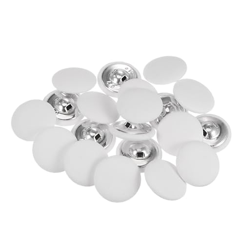QUARKZMAN 20 Stück Knöpfe mit Stoffüberzug 25mm Runder Metallschaft Ösen Stoffknöpfe mit Stoff bezogen Nähknöpfe Vintage Ösenknöpfe für Anzüge Kleider Blusen Bastel DIY, Weiß QUARKZMAN 20 Stück Knöpfe mit Stoffüberzug 25mm Runder Metallschaft Ösen Stoffknöpfe mit Stoff bezogen Nähknöpfe Vintage Ösenknöpfe für Anzüge Kleider Blusen Bastel DIY, Weiß von QUARKZMAN
