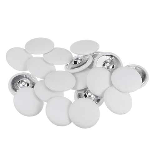QUARKZMAN 20 Stück Knöpfe mit Stoffüberzug 28mm Runder Metallschaft Ösen Stoffknöpfe mit Stoff bezogen Nähknöpfe Vintage Ösenknöpfe für Anzüge Kleider Blusen Bastel DIY, Weiß QUARKZMAN 20 Stück Knöpfe mit Stoffüberzug 28mm Runder Metallschaft Ösen Stoffknöpfe mit Stoff bezogen Nähknöpfe Vintage Ösenknöpfe für Anzüge Kleider Blusen Bastel DIY, Weiß von QUARKZMAN