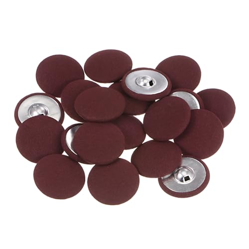 QUARKZMAN 20 Stück Knöpfe mit Stoffüberzug 30mm Runder Metallschaft Ösen Stoffknöpfe mit Stoff bezogen Nähknöpfe Vintage Ösenknöpfe für Anzüge Kleider Blusen Bastel DIY, Rotwein QUARKZMAN 20 Stück Knöpfe mit Stoffüberzug 30mm Runder Metallschaft Ösen Stoffknöpfe mit Stoff bezogen Nähknöpfe Vintage Ösenknöpfe für Anzüge Kleider Blusen Bastel DIY, Rotwein von QUARKZMAN