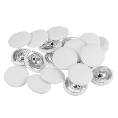 QUARKZMAN 20 Stück Knöpfe mit Stoffüberzug 30mm Runder Metallschaft Ösen Stoffknöpfe mit Stoff bezogen Nähknöpfe Vintage Ösenknöpfe für Anzüge Kleider Blusen Bastel DIY, Weiß QUARKZMAN 20 Stück Knöpfe mit Stoffüberzug 30mm Runder Metallschaft Ösen Stoffknöpfe mit Stoff bezogen Nähknöpfe Vintage Ösenknöpfe für Anzüge Kleider Blusen Bastel DIY, Weiß von QUARKZMAN
