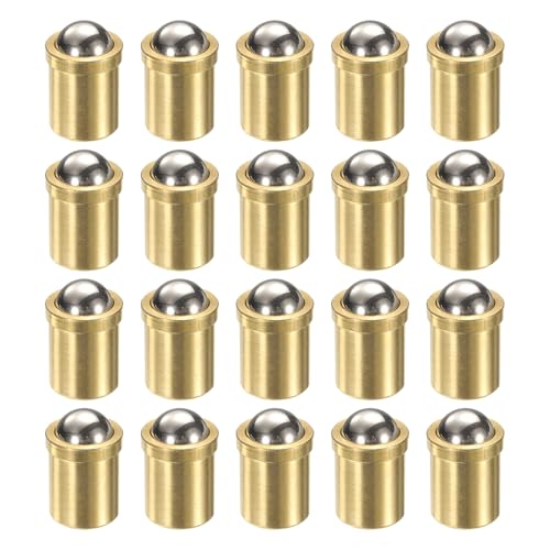 QUARKZMAN 20 Stück Kugelspitzendruckfedern 12x16mm Messing Präzisions Positionierperlen Kugelfederdruckfedern Kugelfangriegel für Türschrank mechanische Geräte Klemmen Möbel von QUARKZMAN