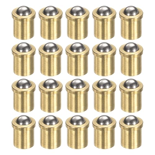 QUARKZMAN 20 Stück Kugelspitzendruckfedern 4x5mm Messing Präzisions Positionierperlen Kugelfederdruckfedern Kugelfangriegel für Türschrank mechanische Geräte Klemmen Möbel von QUARKZMAN