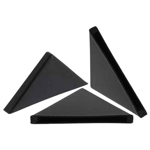 QUARKZMAN 20 Stück Kunststoffeckschützer 4x50mm Rechtwinklige Form Glas-Eckenschützer Kissen für den Eckschutz von Glas, Spiegel, Fliesen, Schwarz von QUARKZMAN