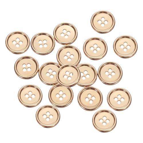 QUARKZMAN 20 Stück Metall-Nähknopf, 18mm 4-Loch Rundanzug Hemden Mäntel Kleidung Nähknöpfe für Dekoration Handwerk, Gold QUARKZMAN 20 Stück Metall-Nähknopf, 18mm 4-Loch Rundanzug Hemden Mäntel Kleidung Nähknöpfe für Dekoration Handwerk, Gold von QUARKZMAN