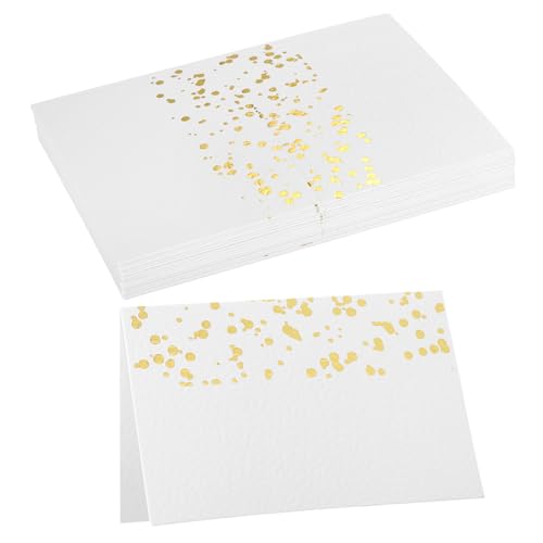 QUARKZMAN 20 Stück Platzkarten, Linienrahmen bedruckbare Namenskarten für Tischdekoration bei Hochzeiten,Veranstaltungen mit reservierten Sitzplätzen, weißes Blatt mit goldenen Blättern QUARKZMAN 20 Stück Platzkarten, Linienrahmen bedruckbare Namenskarten für Tischdekoration bei Hochzeiten,Veranstaltungen mit reservierten Sitzplätzen, weißes Blatt mit goldenen Blättern von QUARKZMAN