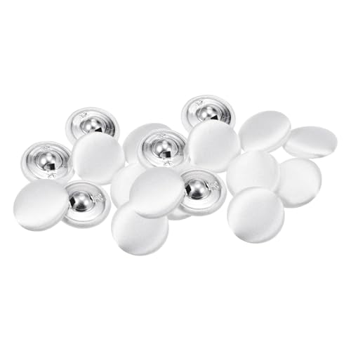 QUARKZMAN 20 Stück Weiß Knöpfe mit Stoffüberzug 20mm Satinstoff Bezogen Nähknöpfe Runde Bastelknöpfe Metallschaft Ösenknöpfe Vintage für Mantel Kleidung Jacke Blazer Anzüge DIY QUARKZMAN 20 Stück Weiß Knöpfe mit Stoffüberzug 20mm Satinstoff Bezogen Nähknöpfe Runde Bastelknöpfe Metallschaft Ösenknöpfe Vintage für Mantel Kleidung Jacke Blazer Anzüge DIY von QUARKZMAN