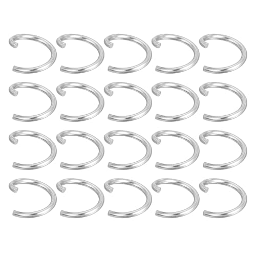 QUARKZMAN 200 Stück Biegeringe Edelstahl, 10 mm Spaltringe Metall 1,2 mm Dicke Offene Ringe Schmuck Reparatur Kettenringe Sprungringe für Schmuckherstellung Armbänder Halsketten Handwerk von QUARKZMAN