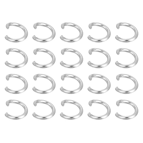 QUARKZMAN 200 Stück Biegeringe Edelstahl, 4 mm Spaltringe Metall 0,6 mm Dicke Offene Ringe Schmuck Reparatur Kettenringe Sprungringe für Schmuckherstellung Armbänder Halsketten Handwerk von QUARKZMAN
