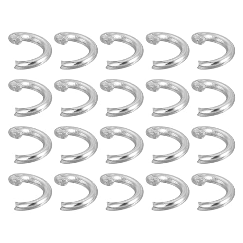 QUARKZMAN 200 Stück Biegeringe Edelstahl, 6 mm Spaltringe Metall 1,2 mm Dicke Offene Ringe Schmuck Reparatur Kettenringe Sprungringe für Schmuckherstellung DIY Armbänder Halsketten Handwerk QUARKZMAN 200 Stück Biegeringe Edelstahl, 6 mm Spaltringe Metall 1,2 mm Dicke Offene Ringe Schmuck Reparatur Kettenringe Sprungringe für Schmuckherstellung DIY Armbänder Halsketten Handwerk von QUARKZMAN