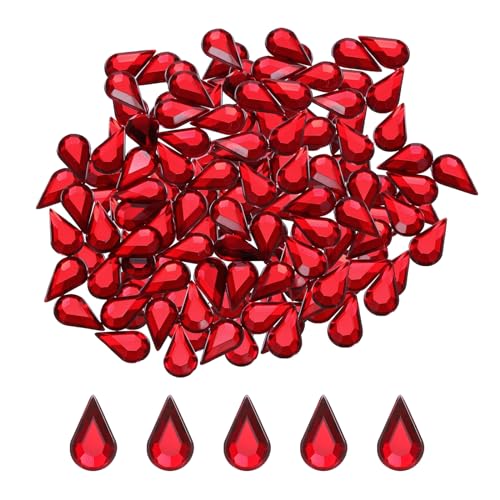 QUARKZMAN 200 Stück Flache Rückseite Acryl Tränenformige Edelsteine 6x10mm Künstliche Strasssteine für DIY Basteln, Perlen, Hochzeit, Gesichtsbemalung, Schmuckherstellung, Rot QUARKZMAN 200 Stück Flache Rückseite Acryl Tränenformige Edelsteine 6x10mm Künstliche Strasssteine für DIY Basteln, Perlen, Hochzeit, Gesichtsbemalung, Schmuckherstellung, Rot von QUARKZMAN