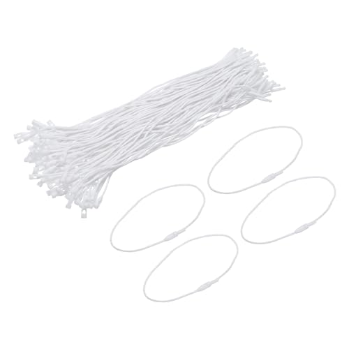 QUARKZMAN 200 Stück Hängeetiketten Etiketten Schnur, 200mm Sicherheitsfäden für Etiketten, Schnappverschluss zum Anbringen für Hängeetiketten Kleidung, Weiß QUARKZMAN 200 Stück Hängeetiketten Etiketten Schnur, 200mm Sicherheitsfäden für Etiketten, Schnappverschluss zum Anbringen für Hängeetiketten Kleidung, Weiß von QUARKZMAN