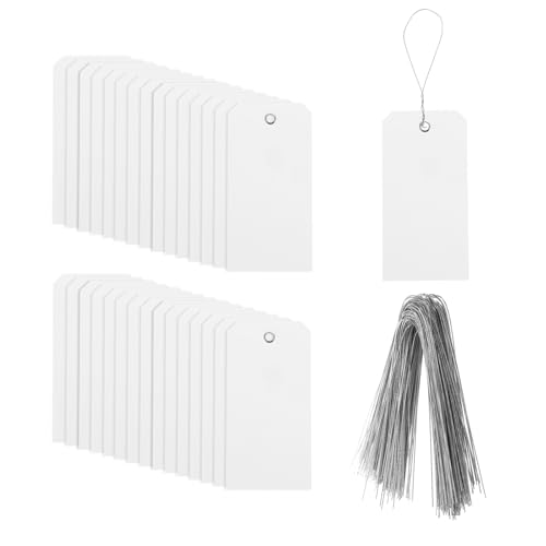 QUARKZMAN 200 Stück Markierungsetiketten mit Schnur, 6,3" x 3,1" Wasserdichte Anhängeetiketten aus rechteckigem Kunststoff mit Schreibfläche für Outdoor-Gepäckkleidung, Weiß QUARKZMAN 200 Stück Markierungsetiketten mit Schnur, 6,3" x 3,1" Wasserdichte Anhängeetiketten aus rechteckigem Kunststoff mit Schreibfläche für Outdoor-Gepäckkleidung, Weiß von QUARKZMAN