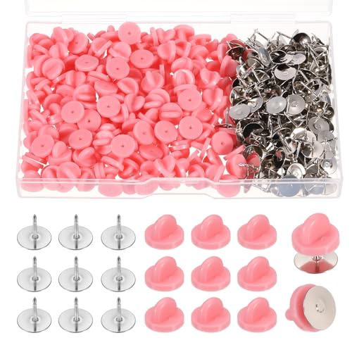 QUARKZMAN 200 Stück Paar Pin-Verschlüsse, Pin-Verschlüsse für Handwerk, Pin-Halter, Verriegelungsklammern, leere Rückseite für Rucksäcke, Hut, Abzeichen, Pfirsichrot QUARKZMAN 200 Stück Paar Pin-Verschlüsse, Pin-Verschlüsse für Handwerk, Pin-Halter, Verriegelungsklammern, leere Rückseite für Rucksäcke, Hut, Abzeichen, Pfirsichrot von QUARKZMAN