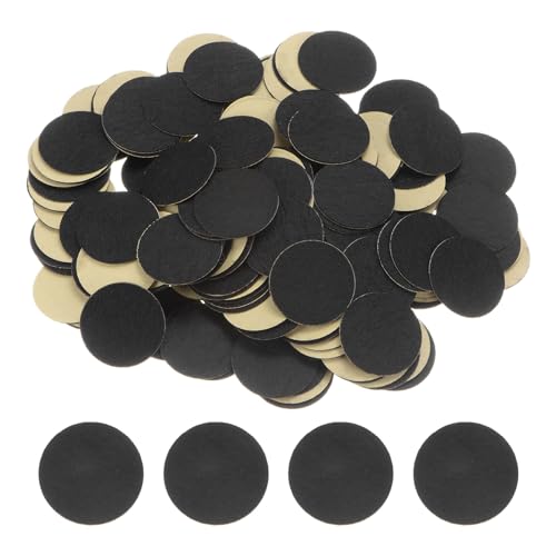 QUARKZMAN 200 Stück Selbstklebende Filzkreise, 35mm 1-3/8" Round Adhesive Felt Circles aus Mini-Filzgleiter-Dekoration für Diy-Näharbeiten, Handwerksprojekte, Schwarz von QUARKZMAN