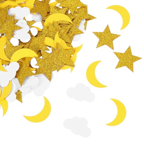 QUARKZMAN 200 Stück Sternenkonfetti Glitzerkonfetti Tischkonfetti Dekoration für Party Hochzeit Festival Dekorationen, 3x3cm, Gold, Gelb, Weiß QUARKZMAN 200 Stück Sternenkonfetti Glitzerkonfetti Tischkonfetti Dekoration für Party Hochzeit Festival Dekorationen, 3x3cm, Gold, Gelb, Weiß von QUARKZMAN