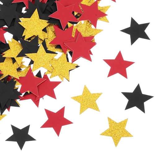 QUARKZMAN 200 Stück Sternenkonfetti Glitzerkonfetti Tischkonfetti Dekoration für Party Hochzeit Festival Dekorationen, 3x3cm, Gold, Rot, Schwarz QUARKZMAN 200 Stück Sternenkonfetti Glitzerkonfetti Tischkonfetti Dekoration für Party Hochzeit Festival Dekorationen, 3x3cm, Gold, Rot, Schwarz von QUARKZMAN