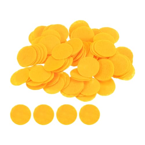 QUARKZMAN 200 Stück runde Filzkreise, 25mm 1" vorgeschnittene Filzhandwerkspads, nicht gewebte Mini-Filzkreise für DIY-Näharbeiten, Handwerksprojekte, gelb QUARKZMAN 200 Stück runde Filzkreise, 25mm 1" vorgeschnittene Filzhandwerkspads, nicht gewebte Mini-Filzkreise für DIY-Näharbeiten, Handwerksprojekte, gelb von QUARKZMAN