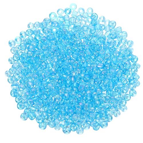 QUARKZMAN 2000 Stück Glasperlen zum Auffädeln, 4 mm Perlen für Armbänder Selber Machen Mini Lose Glas Kleine Perlenset für DIY Ohrringe, Halsketten, Schmuckherstellung, Hell Himmelblau QUARKZMAN 2000 Stück Glasperlen zum Auffädeln, 4 mm Perlen für Armbänder Selber Machen Mini Lose Glas Kleine Perlenset für DIY Ohrringe, Halsketten, Schmuckherstellung, Hell Himmelblau von QUARKZMAN