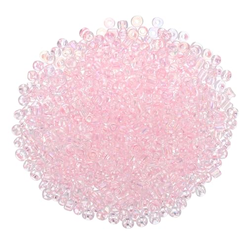 QUARKZMAN 2000 Stück Glasperlen zum Auffädeln, 4 mm Perlen für Armbänder Selber Machen Mini Lose Glas Kleine Perlenset für DIY Ohrringe, Halsketten, Armbänder, Schmuckherstellung, Hellrosa QUARKZMAN 2000 Stück Glasperlen zum Auffädeln, 4 mm Perlen für Armbänder Selber Machen Mini Lose Glas Kleine Perlenset für DIY Ohrringe, Halsketten, Armbänder, Schmuckherstellung, Hellrosa von QUARKZMAN
