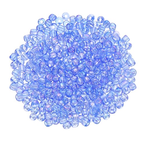 QUARKZMAN 2000 Stück Glasperlen zum Auffädeln, 3 mm Perlen für Armbänder Selber Machen Mini Lose Glas Kleine Perlenset für DIY Ohrringe, Halsketten, Schmuckherstellung, Blau von QUARKZMAN