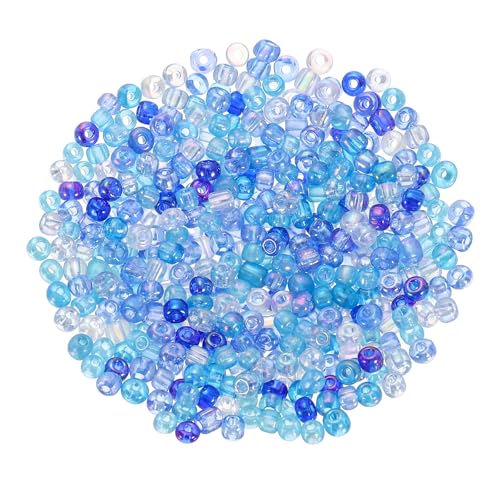 QUARKZMAN 2000 Stück Glasperlen zum Auffädeln, 3 mm Perlen für Armbänder Selber Machen Mini Lose Glas Kleine Perlenset für DIY Ohrringe, Halsketten, Schmuckherstellung, blaue Farbe von QUARKZMAN