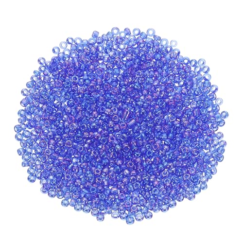 QUARKZMAN 2000 Stück Glasperlen zum Auffädeln, 1,5 mm Mini Perlen Set für Armbänder Selber Machen Glas Bugle Perlen für DIY Ohrringe, Halsketten, Armbänder, Schmuckherstellung, Blau QUARKZMAN 2000 Stück Glasperlen zum Auffädeln, 1,5 mm Mini Perlen Set für Armbänder Selber Machen Glas Bugle Perlen für DIY Ohrringe, Halsketten, Armbänder, Schmuckherstellung, Blau von QUARKZMAN