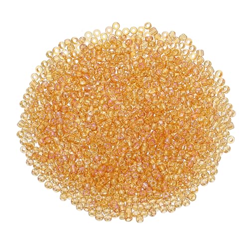 QUARKZMAN 2000 Stück Glasperlen zum Auffädeln, 1,5 mm Mini Perlen Set für Armbänder Selber Machen Glas Bugle Perlen für DIY Ohrringe, Halsketten, Armbänder, Schmuckherstellung, Gold QUARKZMAN 2000 Stück Glasperlen zum Auffädeln, 1,5 mm Mini Perlen Set für Armbänder Selber Machen Glas Bugle Perlen für DIY Ohrringe, Halsketten, Armbänder, Schmuckherstellung, Gold von QUARKZMAN