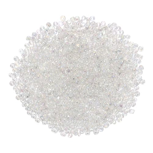 QUARKZMAN 2000 Stück Glasperlen zum Auffädeln, 2 mm Mini Perlen Set für Armbänder Selber Machen Glas Bugle Perlen für DIY Ohrringe, Halsketten, Armbänder, Schmuckherstellung, Hellgrau QUARKZMAN 2000 Stück Glasperlen zum Auffädeln, 2 mm Mini Perlen Set für Armbänder Selber Machen Glas Bugle Perlen für DIY Ohrringe, Halsketten, Armbänder, Schmuckherstellung, Hellgrau von QUARKZMAN