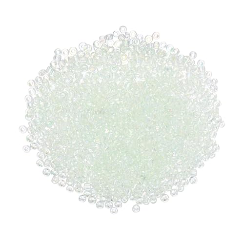 QUARKZMAN 2000 Stück Glasperlen zum Auffädeln, 2 mm Mini Perlen Set für Armbänder Selber Machen Glas Bugle Perlen für DIY Ohrringe, Halsketten, Armbänder, Schmuckherstellung, Hellminze QUARKZMAN 2000 Stück Glasperlen zum Auffädeln, 2 mm Mini Perlen Set für Armbänder Selber Machen Glas Bugle Perlen für DIY Ohrringe, Halsketten, Armbänder, Schmuckherstellung, Hellminze von QUARKZMAN