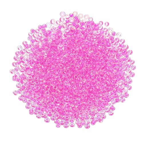 QUARKZMAN 2000 Stück Glasperlen zum Auffädeln, 2 mm Mini Perlen Set für Armbänder Selber Machen Glas Bugle Perlen für DIY Ohrringe, Halsketten, Armbänder, Schmuckherstellung, Rosarot QUARKZMAN 2000 Stück Glasperlen zum Auffädeln, 2 mm Mini Perlen Set für Armbänder Selber Machen Glas Bugle Perlen für DIY Ohrringe, Halsketten, Armbänder, Schmuckherstellung, Rosarot von QUARKZMAN
