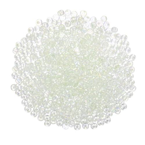 QUARKZMAN 2000 Stück Glasperlen zum Auffädeln, 4 mm Perlen für Armbänder Selber Machen Mini Lose Glas Kleine Perlenset für DIY Ohrringe, Halsketten, Armbänder, Schmuckherstellung, Hell Minze QUARKZMAN 2000 Stück Glasperlen zum Auffädeln, 4 mm Perlen für Armbänder Selber Machen Mini Lose Glas Kleine Perlenset für DIY Ohrringe, Halsketten, Armbänder, Schmuckherstellung, Hell Minze von QUARKZMAN