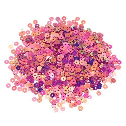 QUARKZMAN 20000 Stück Flache Lose Pailletten 4MM Bulk Cup Pailletten Stickerei Pailletten Runde Pailetten mit Löchern für Schmuckherstellung Basteln Nähen Make-up Nagel, Rosarot von QUARKZMAN