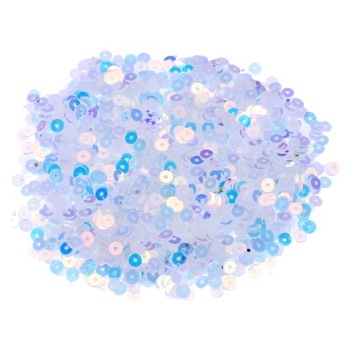 QUARKZMAN 20000 Stück Flache Lose Pailletten 4MM Bulk Cup Pailletten Stickerei Pailletten Runde Pailetten mit Löchern für Schmuckherstellung Basteln Nähen Make-up Nagel, Transparent von QUARKZMAN