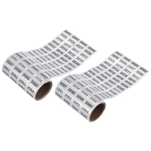 QUARKZMAN 2001 bis 3000, 3001 bis 4000 aufeinanderfolgende Nummernaufkleber Inventar Etikett schwarze Zahlen für Büro Lager Nummerierung Klassifizierung, insgesamt 2000 Stück QUARKZMAN 2001 bis 3000, 3001 bis 4000 aufeinanderfolgende Nummernaufkleber Inventar Etikett schwarze Zahlen für Büro Lager Nummerierung Klassifizierung, insgesamt 2000 Stück von QUARKZMAN