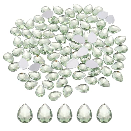 QUARKZMAN 200PCS Flacher Rückseite Acryl Tränenform Steine 10x14mm Kunstliche Strasssteine Für DIY Basteln Perlen Hochzeit Party Gesichtsbemalung Schmuckherstellung Hellgrün QUARKZMAN 200PCS Flacher Rückseite Acryl Tränenform Steine 10x14mm Kunstliche Strasssteine Für DIY Basteln Perlen Hochzeit Party Gesichtsbemalung Schmuckherstellung Hellgrün von QUARKZMAN