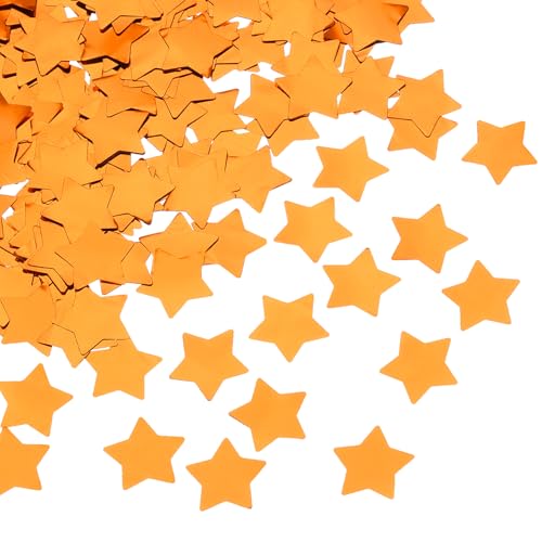 QUARKZMAN 200g Konfetti Sterne Pailletten Streudeko Dekoration Tischdekoration aus Papier für Karneval Geburtstag Hochzeit Party, Orange QUARKZMAN 200g Konfetti Sterne Pailletten Streudeko Dekoration Tischdekoration aus Papier für Karneval Geburtstag Hochzeit Party, Orange von QUARKZMAN