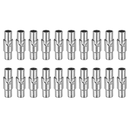 QUARKZMAN 20Stk Leder Schnur Ende Verschluss 3mm Loch Leder mochtenet Klammern Kordel Endkappen Verschlüsse Leder Kordel Schnalle für Schmuck Selbermachen Liefert Handwerk Silber QUARKZMAN 20Stk Leder Schnur Ende Verschluss 3mm Loch Leder mochtenet Klammern Kordel Endkappen Verschlüsse Leder Kordel Schnalle für Schmuck Selbermachen Liefert Handwerk Silber von QUARKZMAN