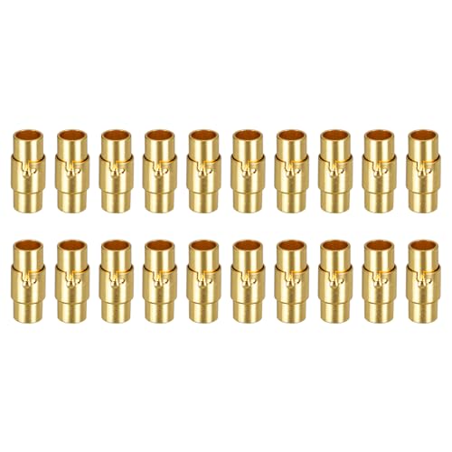 QUARKZMAN 20Stk Leder Schnur Ende Verschluss 5mm Loch Leder mochtenet Klammern Kordel Endkappen Verschlüsse Leder Kordel Schnalle für Schmuck Selbermachen Liefert Handwerk Gold von QUARKZMAN