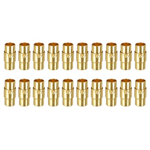 QUARKZMAN 20Stk Leder Schnur Ende Verschluss 6mm Loch Leder mochtenet Klammern Kordel Endkappen Verschlüsse Leder Kordel Schnalle für Schmuck Selbermachen Liefert Handwerk Gold von QUARKZMAN