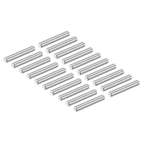 QUARKZMAN 20Stk M8 x 50mm Vollgewinde Stangen 304 Edelstahl Rechts Gewinde Stangen Bolzen Klemmen und U Bolzen von QUARKZMAN