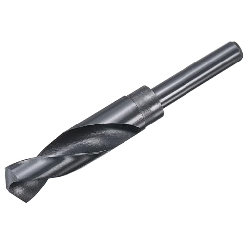 QUARKZMAN 21,5 mm Bohrer, HSS Spiralbohrer 135° Reduzierte Schaft Metallbohrer Nitrierung Schwarz für Hartmetall Stahl Aluminiumlegierung Holz Kunststoff von QUARKZMAN