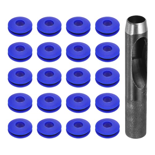 QUARKZMAN 21 Stück Ösen Werkzeug Kit, Ösen Set 12mm Rundlocheisen Ösenzange Kunststoffösen Kunststoff Ösen Scheiben Rostfrei für LKW Abdeckplane Textil Poolplane Zelte Sonnensegel, Blau QUARKZMAN 21 Stück Ösen Werkzeug Kit, Ösen Set 12mm Rundlocheisen Ösenzange Kunststoffösen Kunststoff Ösen Scheiben Rostfrei für LKW Abdeckplane Textil Poolplane Zelte Sonnensegel, Blau von QUARKZMAN