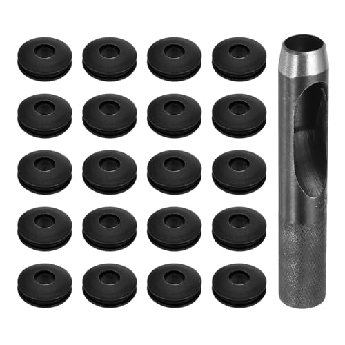QUARKZMAN 21 Stück Ösen Werkzeug Kit, Ösen Set 12mm Rundlocheisen Ösenzange Kunststoffösen Kunststoff Ösen Scheiben Rostfrei für LKW Abdeckplane Textil Poolplane Zelte Sonnensegel, Schwarz QUARKZMAN 21 Stück Ösen Werkzeug Kit, Ösen Set 12mm Rundlocheisen Ösenzange Kunststoffösen Kunststoff Ösen Scheiben Rostfrei für LKW Abdeckplane Textil Poolplane Zelte Sonnensegel, Schwarz von QUARKZMAN