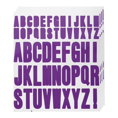 QUARKZMAN 220Stk 4 Blätter Buchstaben Aufkleber Vinyl Wasserfest Alphabet Selbstkleber Aufkleber Buchstaben für Innen/Außen Aufkleber Briefkasten Handwerkration Lila QUARKZMAN 220Stk 4 Blätter Buchstaben Aufkleber Vinyl Wasserfest Alphabet Selbstkleber Aufkleber Buchstaben für Innen/Außen Aufkleber Briefkasten Handwerkration Lila von QUARKZMAN