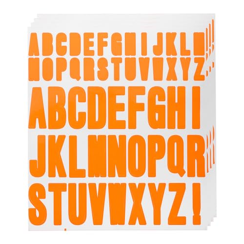 QUARKZMAN 220Stk 4 Blätter Buchstaben Aufkleber Vinyl Wasserfest Alphabet Selbstkleber Aufkleber Buchstaben für Innen/Außen Aufkleber Briefkasten Handwerkration Orange QUARKZMAN 220Stk 4 Blätter Buchstaben Aufkleber Vinyl Wasserfest Alphabet Selbstkleber Aufkleber Buchstaben für Innen/Außen Aufkleber Briefkasten Handwerkration Orange von QUARKZMAN