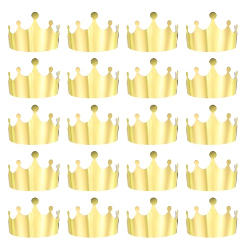 QUARKZMAN 24 Stück Papierkronen Goldfolie Geburtstagskronen Großhandel Glitzer Partyhüte für Geburtstagsfeierhüte Dekoration Kronen Partybedarf, Klassischer Punkte-Stil QUARKZMAN 24 Stück Papierkronen Goldfolie Geburtstagskronen Großhandel Glitzer Partyhüte für Geburtstagsfeierhüte Dekoration Kronen Partybedarf, Klassischer Punkte-Stil von QUARKZMAN